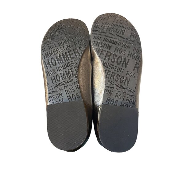 Ros Hommerson Womens Metallic Bronze Leather Ballet Flats Round Toe Size 7 Slip- - Picture 6 of 6